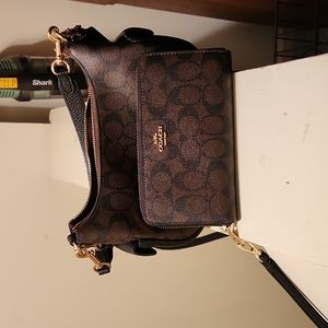 Coach crossbody purse and wristlet set